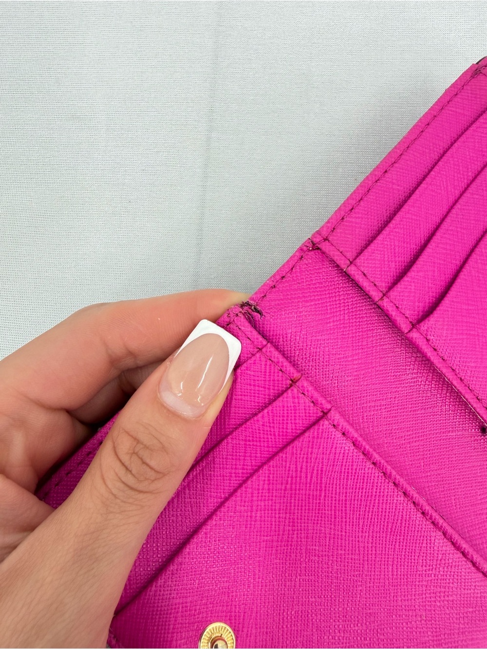 Kate Spade Cedar Street Tavy Saffiano Leather Pink Trifold Wallet Barbiecore - Picture 13 of 15